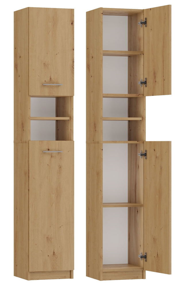 SZAFKA ŁAZIENKOWA MARBELA 32CM REGAŁ SŁUPEK DĄB ARTISAN