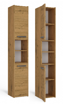 SZAFKA ŁAZIENKOWA REGAŁ SŁUPEK S30 DĄB ARTISAN