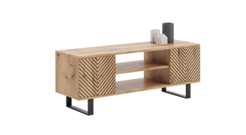 SZAFKA RTV FOCUS 135 cm – DĄB CRAFT/JODEŁKA