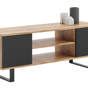 SZAFKA RTV FOCUS 155 cm - CZERŃ
