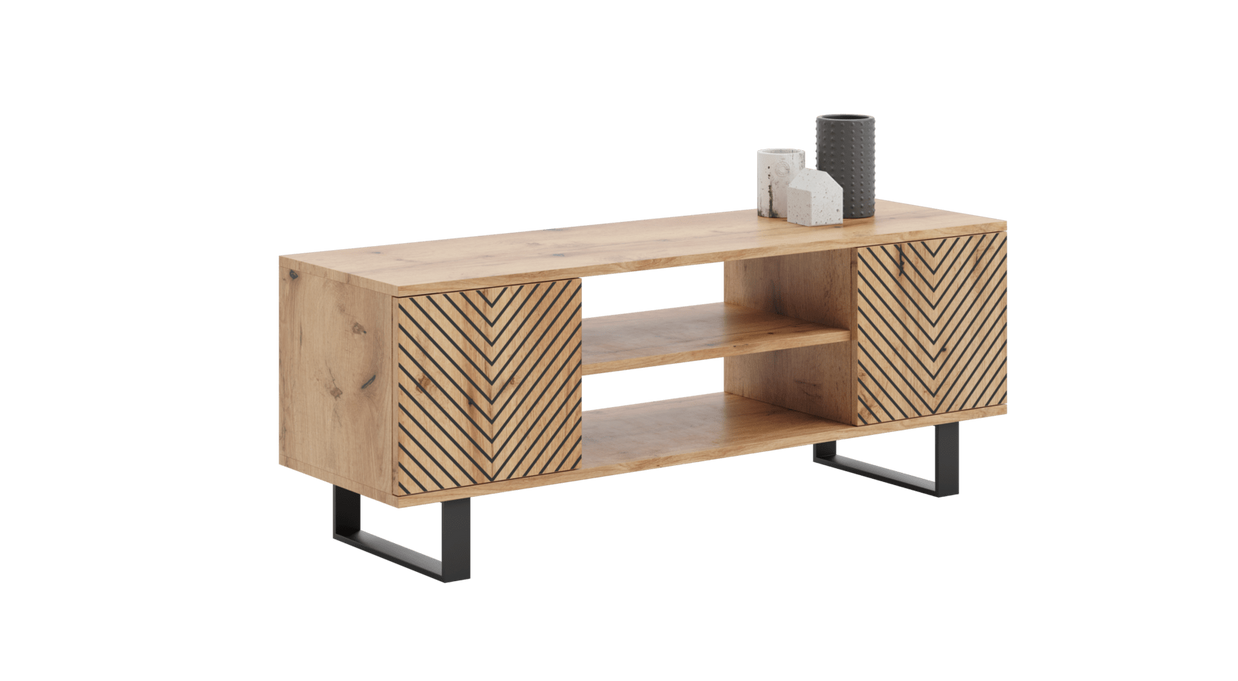 SZAFKA RTV FOCUS 155 cm – DĄB CRAFT/JODEŁKA