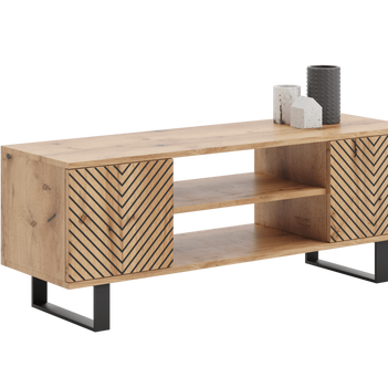 SZAFKA RTV FOCUS 155 cm – DĄB CRAFT/JODEŁKA