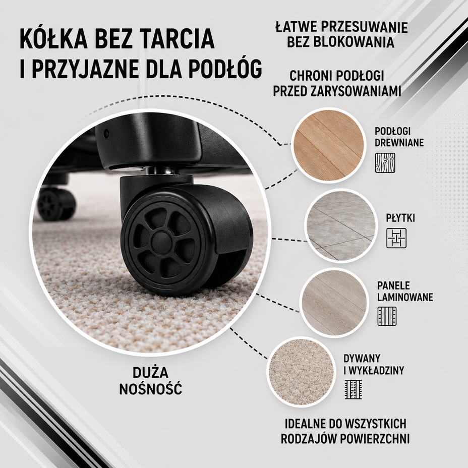 FOTEL OBROTOWY GAMINGOWY KRZESŁO DRIFT CZARNY