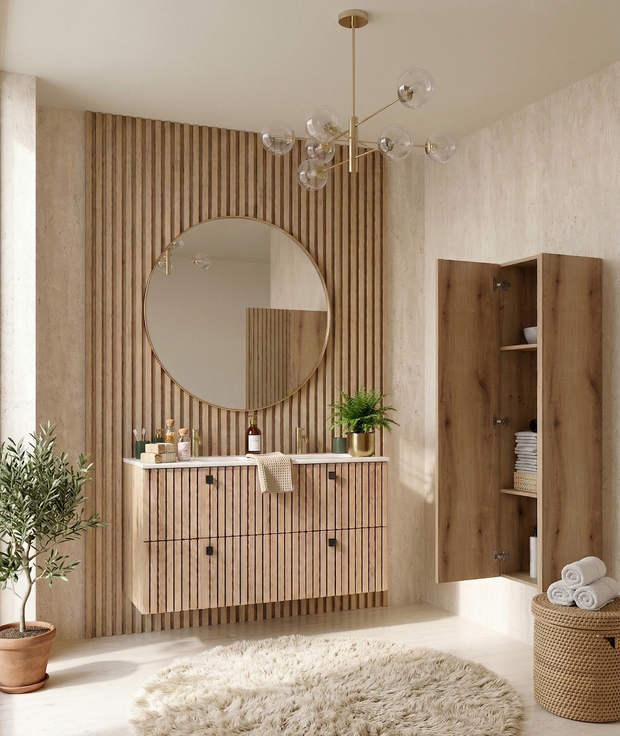 CORESTONE SPC - TRACERTINE IVORY 2,8m x 0,96m (zestaw 5 płyt)