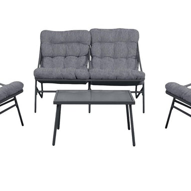 Zestaw Mebli Ogrodowych VIBE 4 Częściowy Fotele Sofa Stolik SZARY